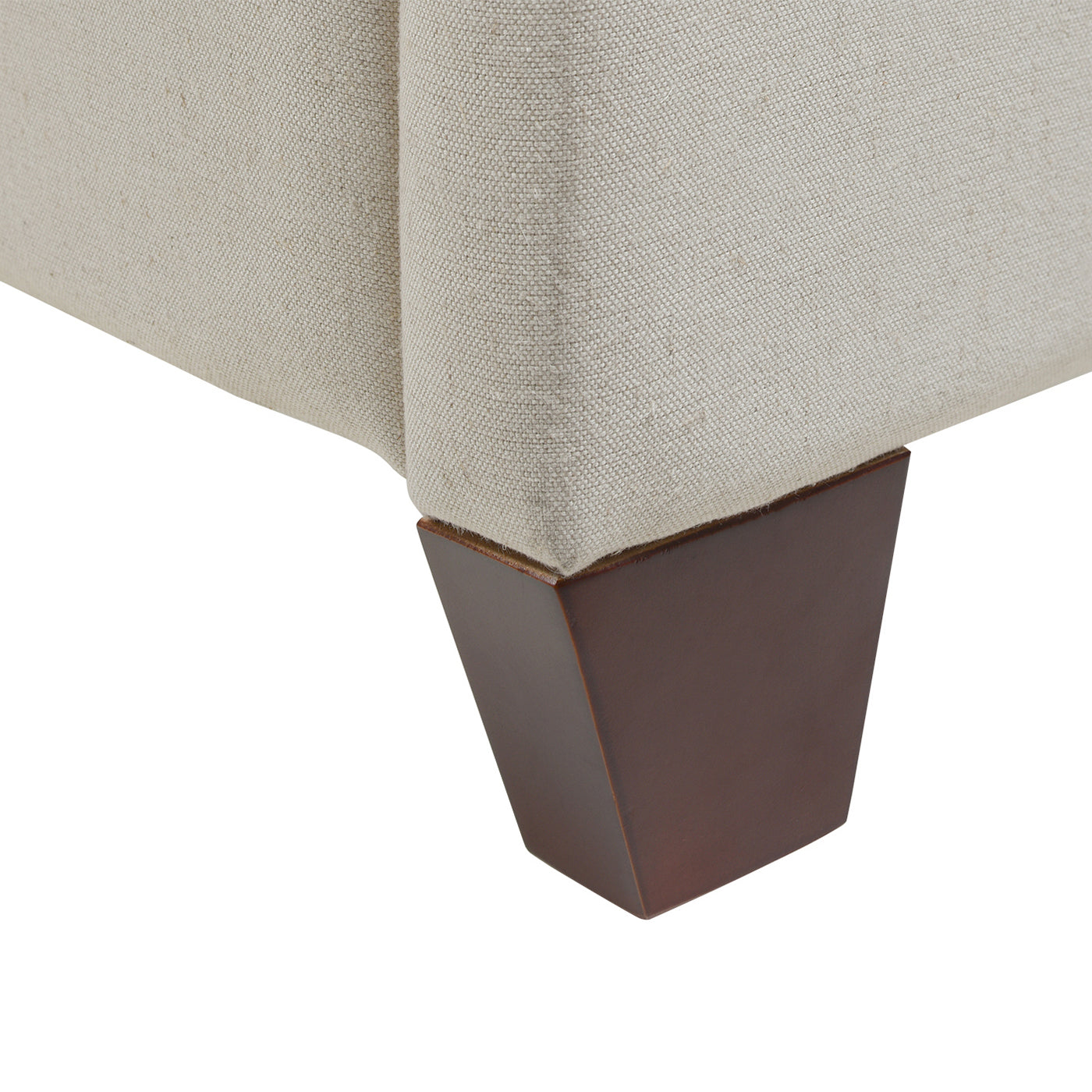Manhattan Shelter King Platform Bed Frame, Light Beige Linen