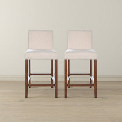 Dorian Beige Fabric Counter Chair (Set of 2)
