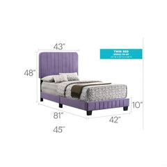 Contemporary Twin Bed In Vibrant Purple