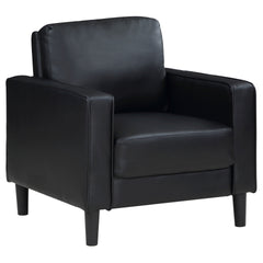 Weld Black 3-piece Upholstered Track Arm Sofa Set