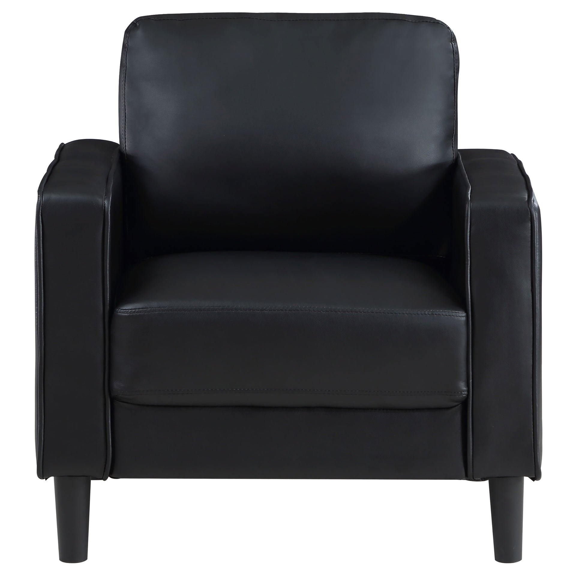 Weld Black 3-piece Upholstered Track Arm Sofa Set