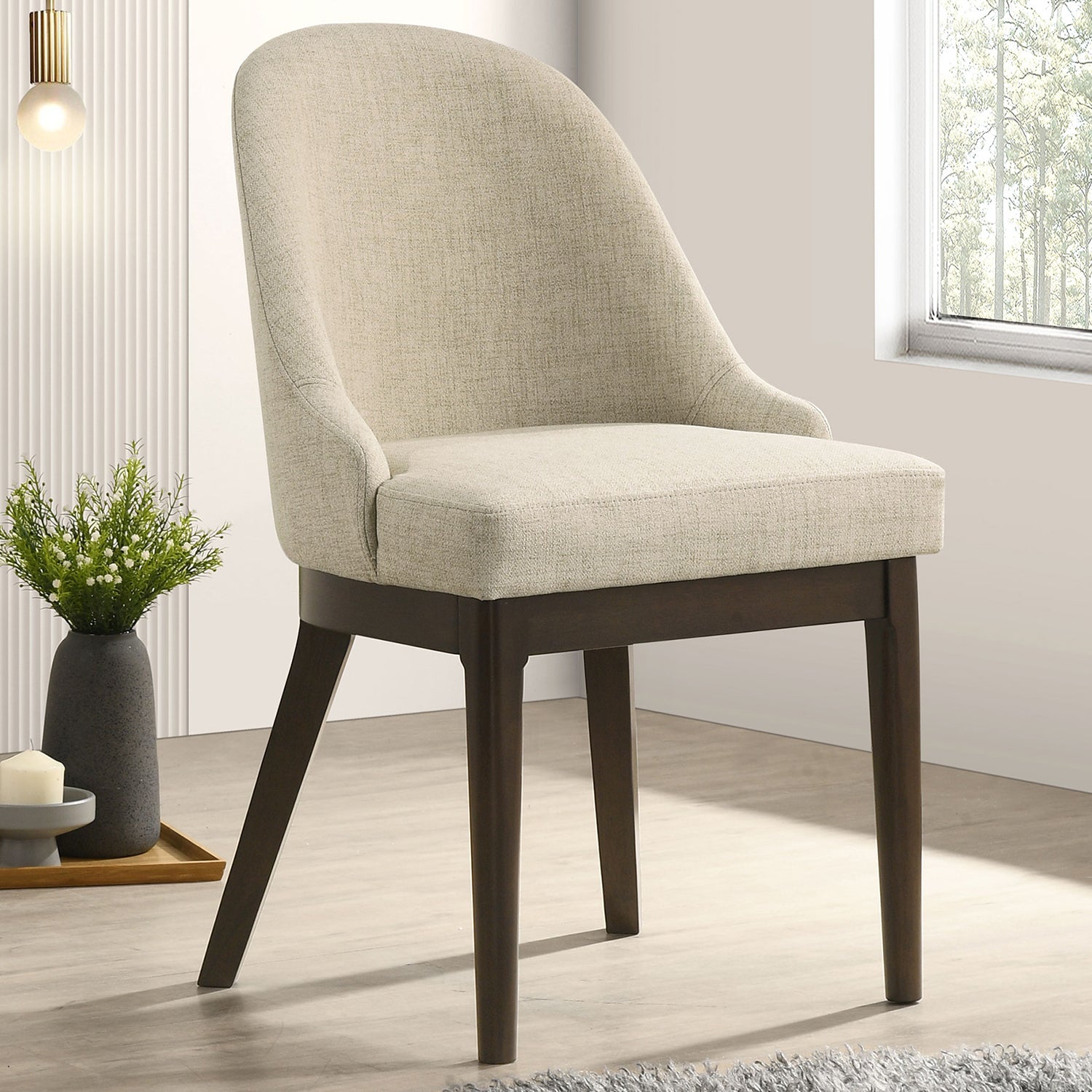 Blakely Beige Upholstered Dining Side Chair (2 of Set)