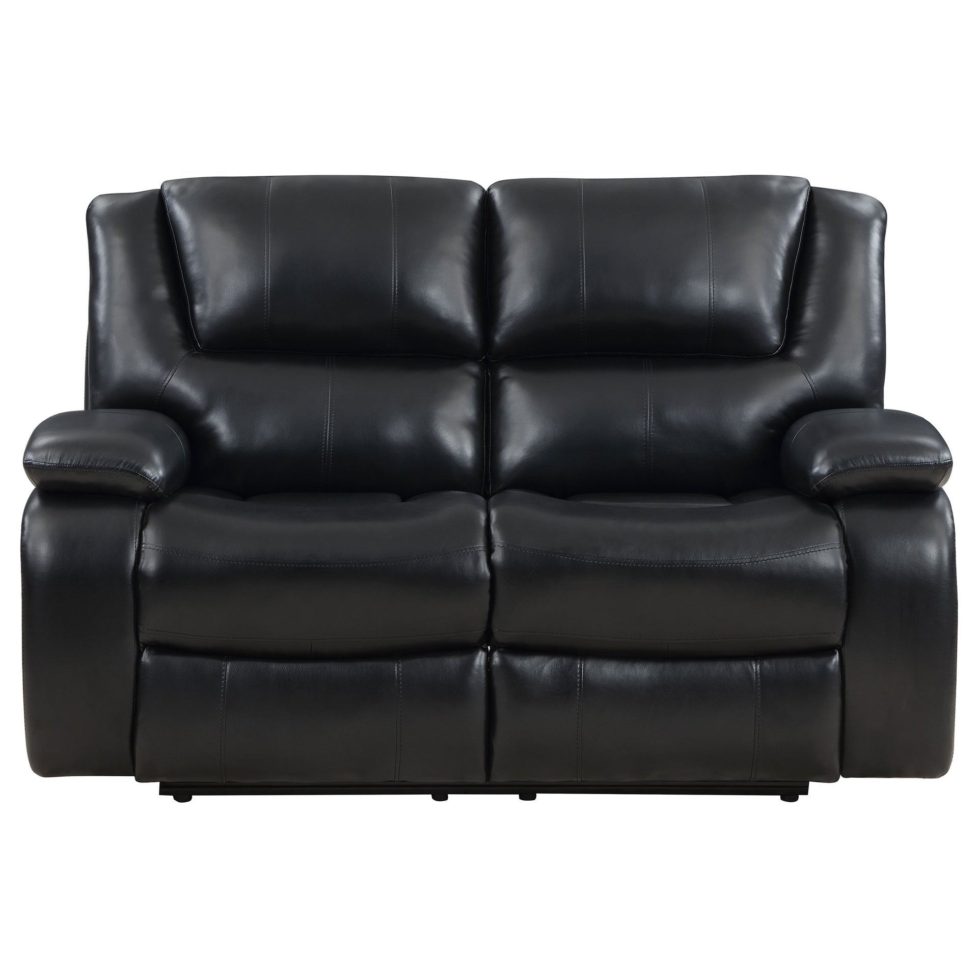 Elodie Black Upholstered Motion Reclining Loveseat