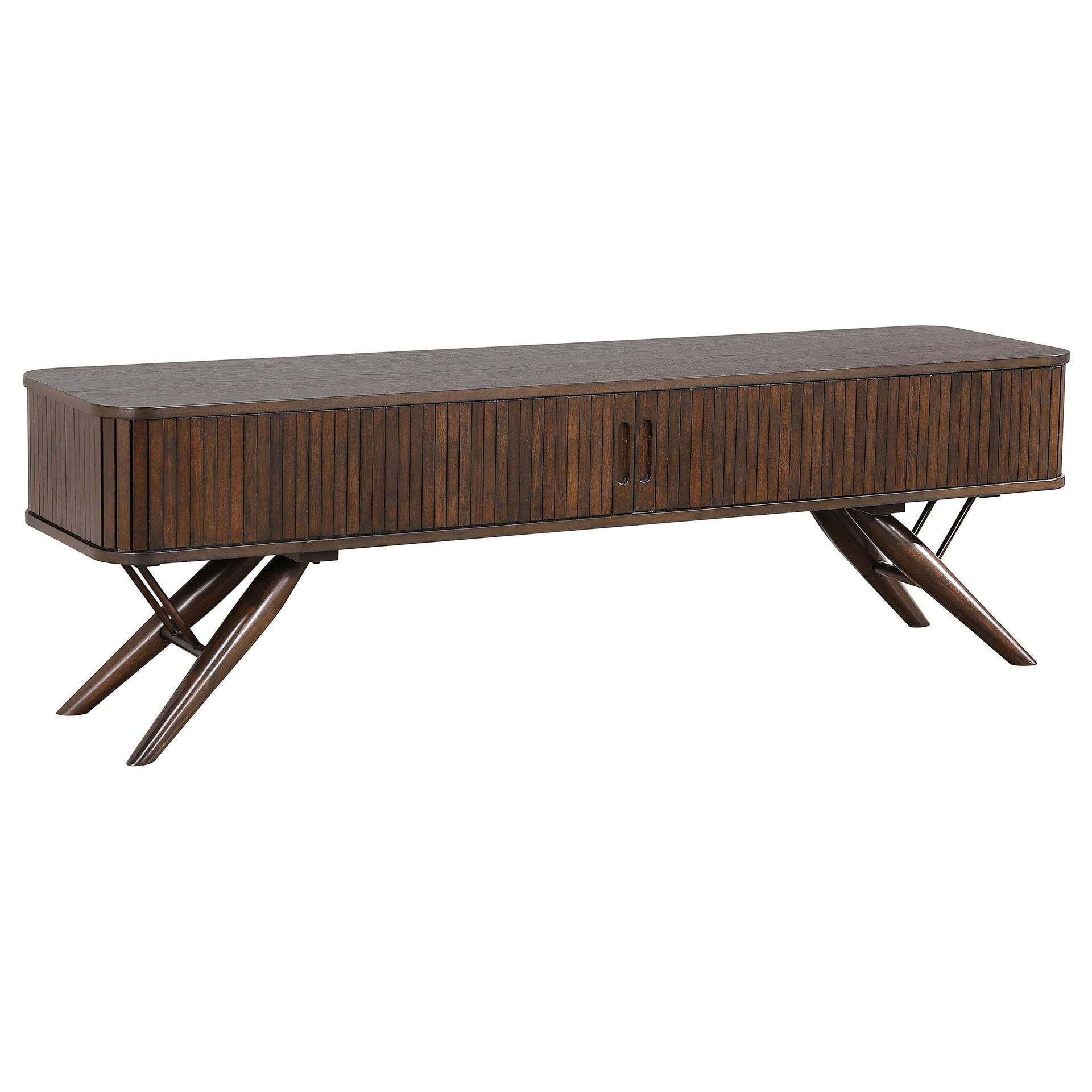 Stewart Walnut TV Stand with Sliding Door