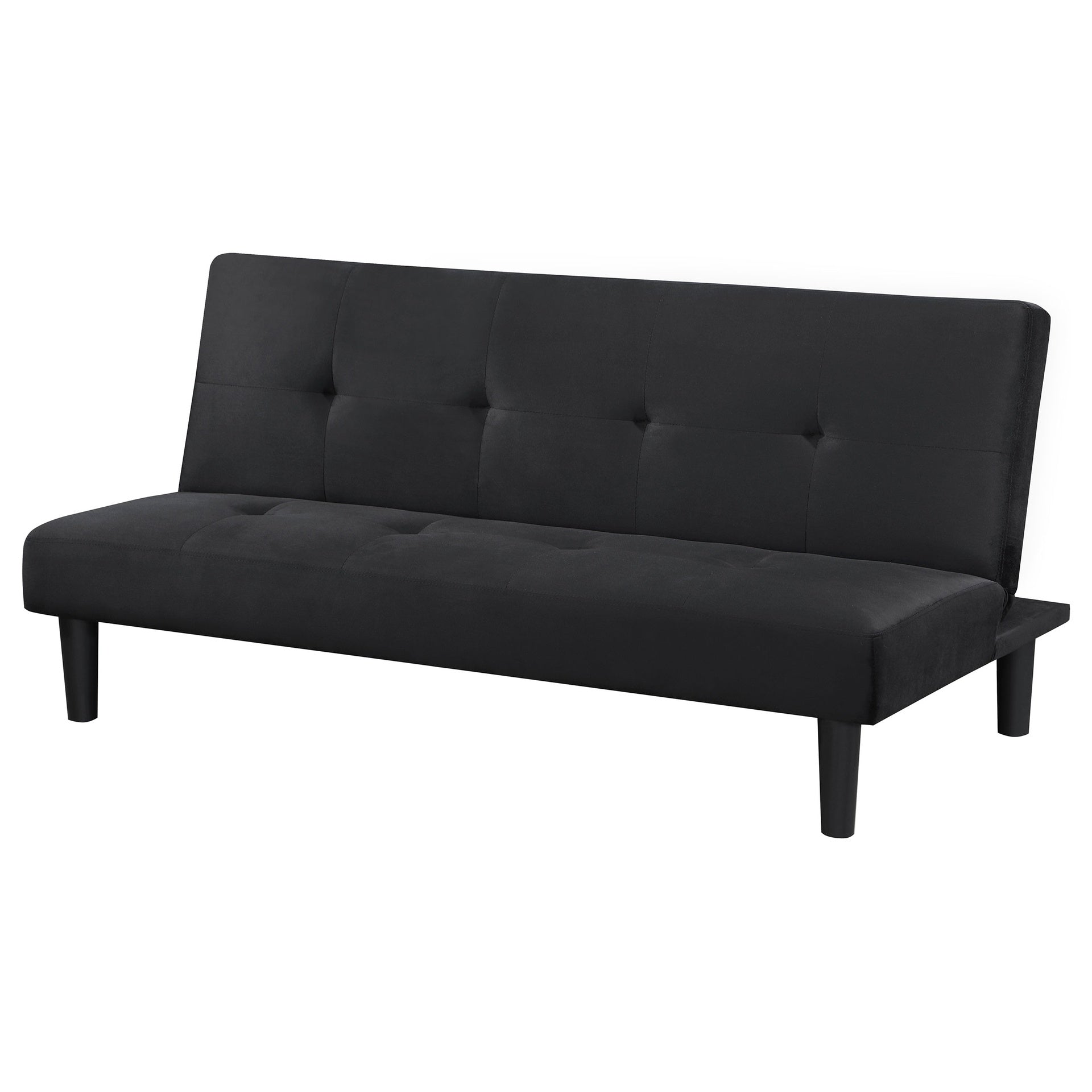 Boston Black Tufted Convertible Sofa Bed