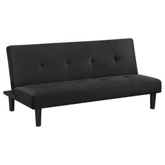 Boston Black Tufted Convertible Sofa Bed