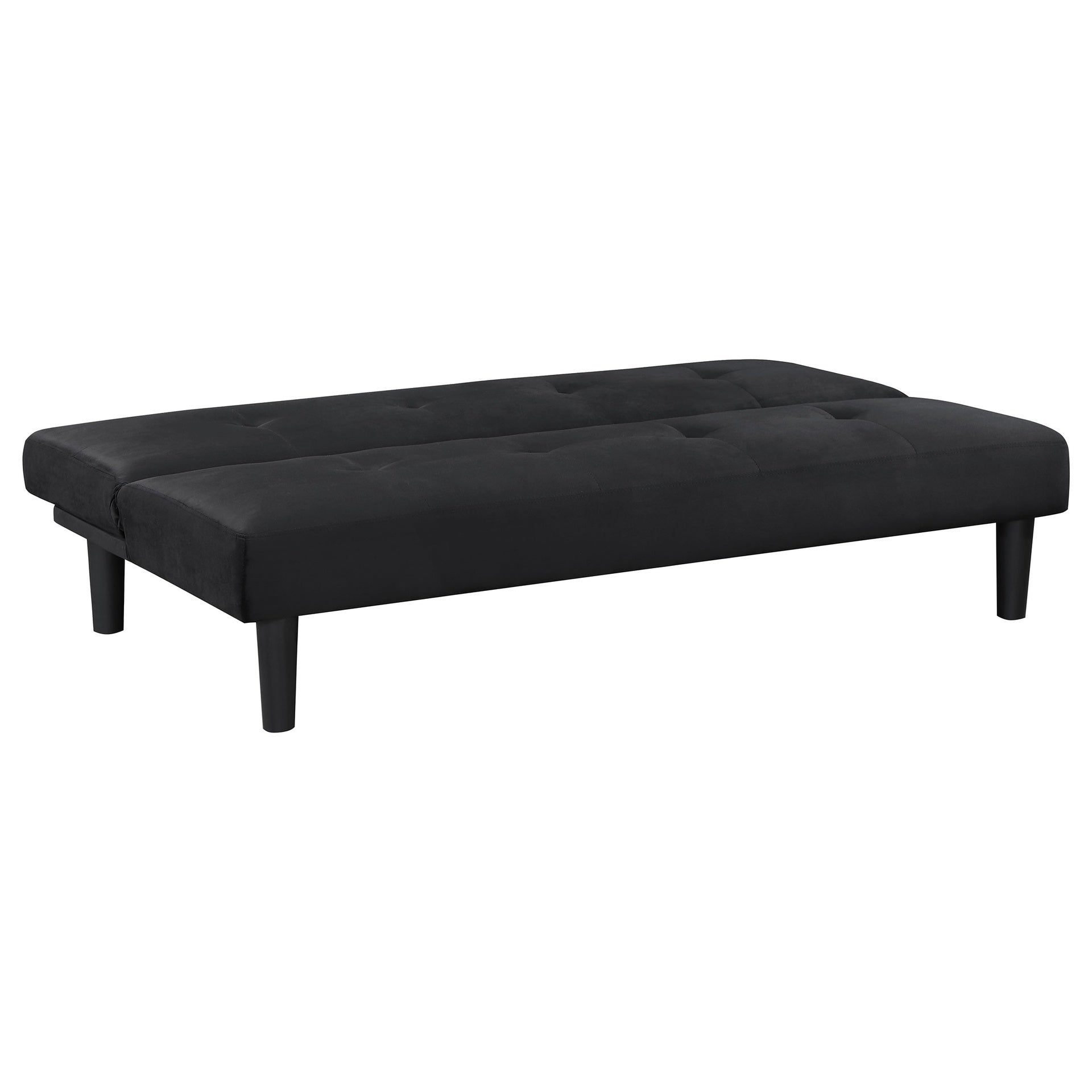 Boston Black Tufted Convertible Sofa Bed