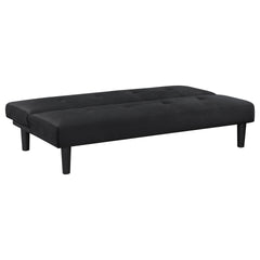 Boston Black Tufted Convertible Sofa Bed