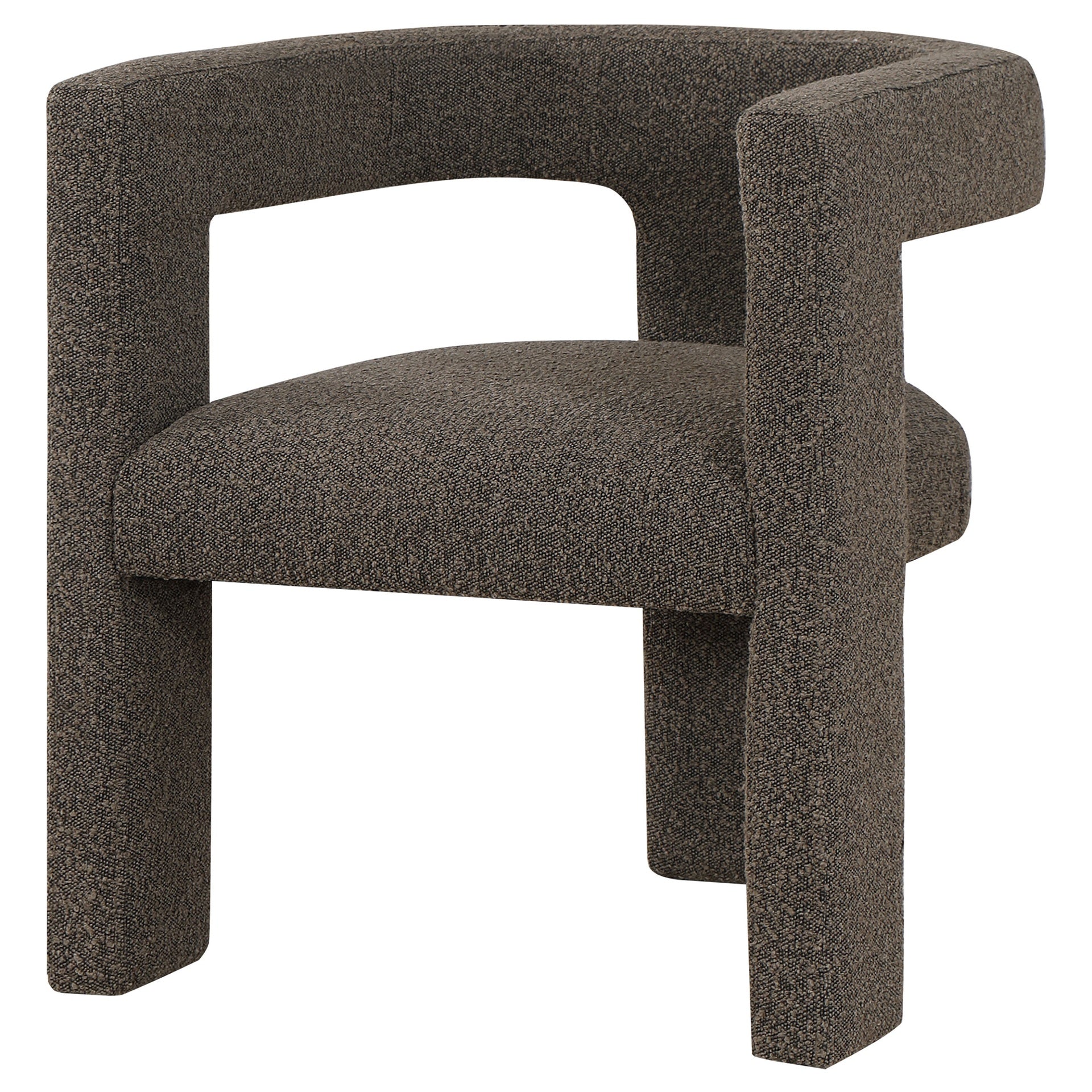 McKinley Chocolate Brown Boucle Upholstered Accent Side Chair