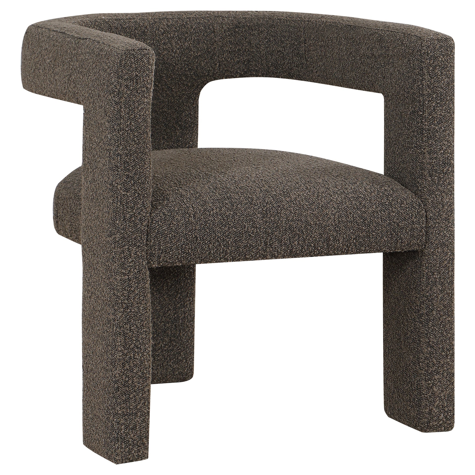McKinley Chocolate Brown Boucle Upholstered Accent Side Chair