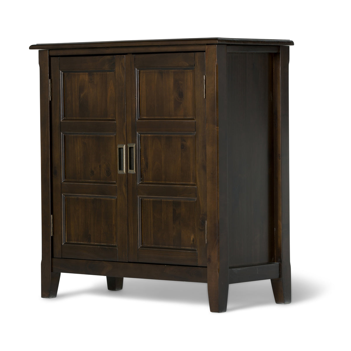 Burlington 30 inch Wide Solid Wood Low Storage Cabinet in Mahogany Brown