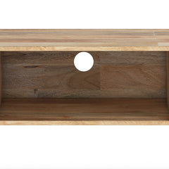 Hunter 68 inch Wide Solid Mango Wood TV Stand in Natural For TVs up to 75 inches