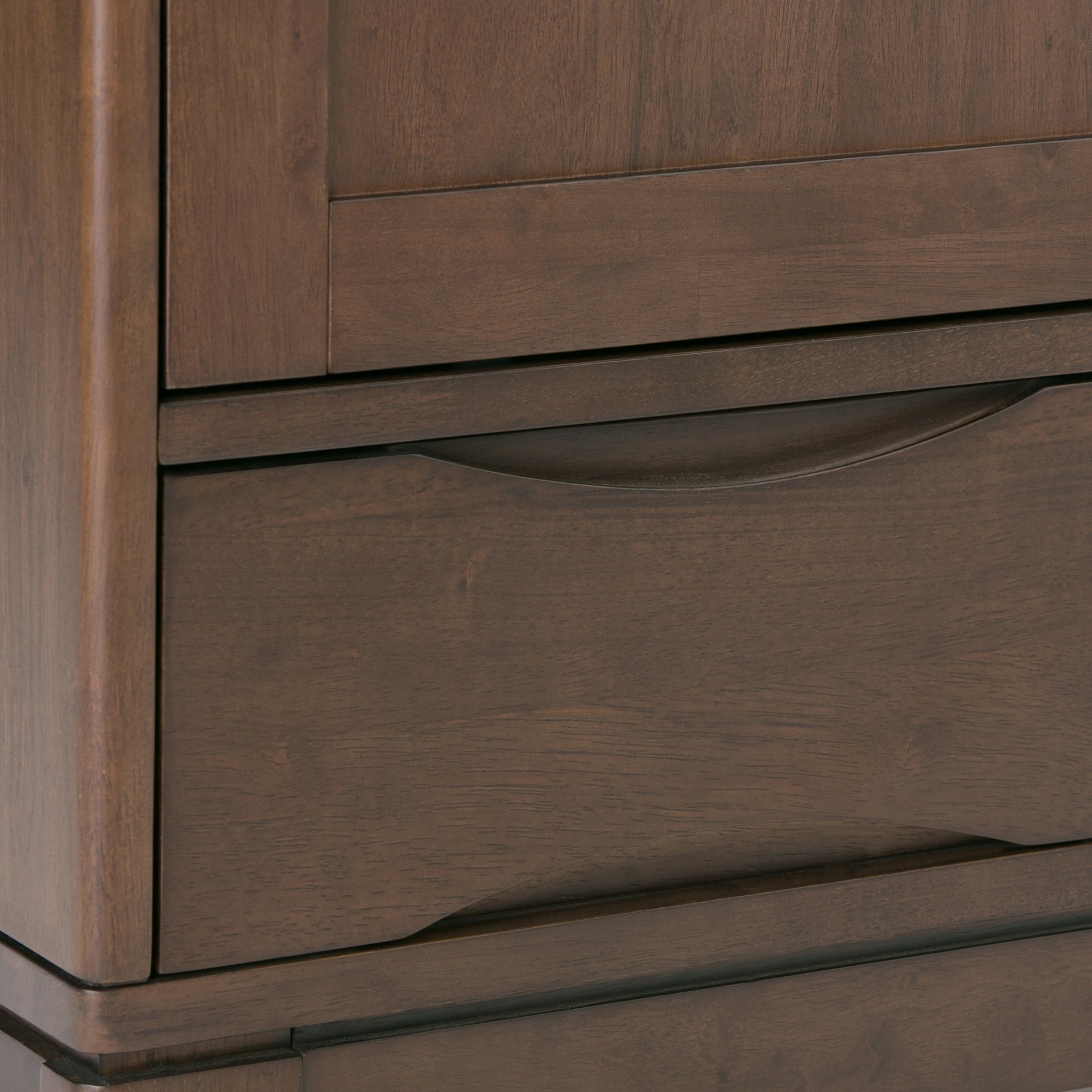 Harper 48 inch Wide Solid Hardwood Mid-Century Modern Medium Storage Cabinet in Walnut Brown