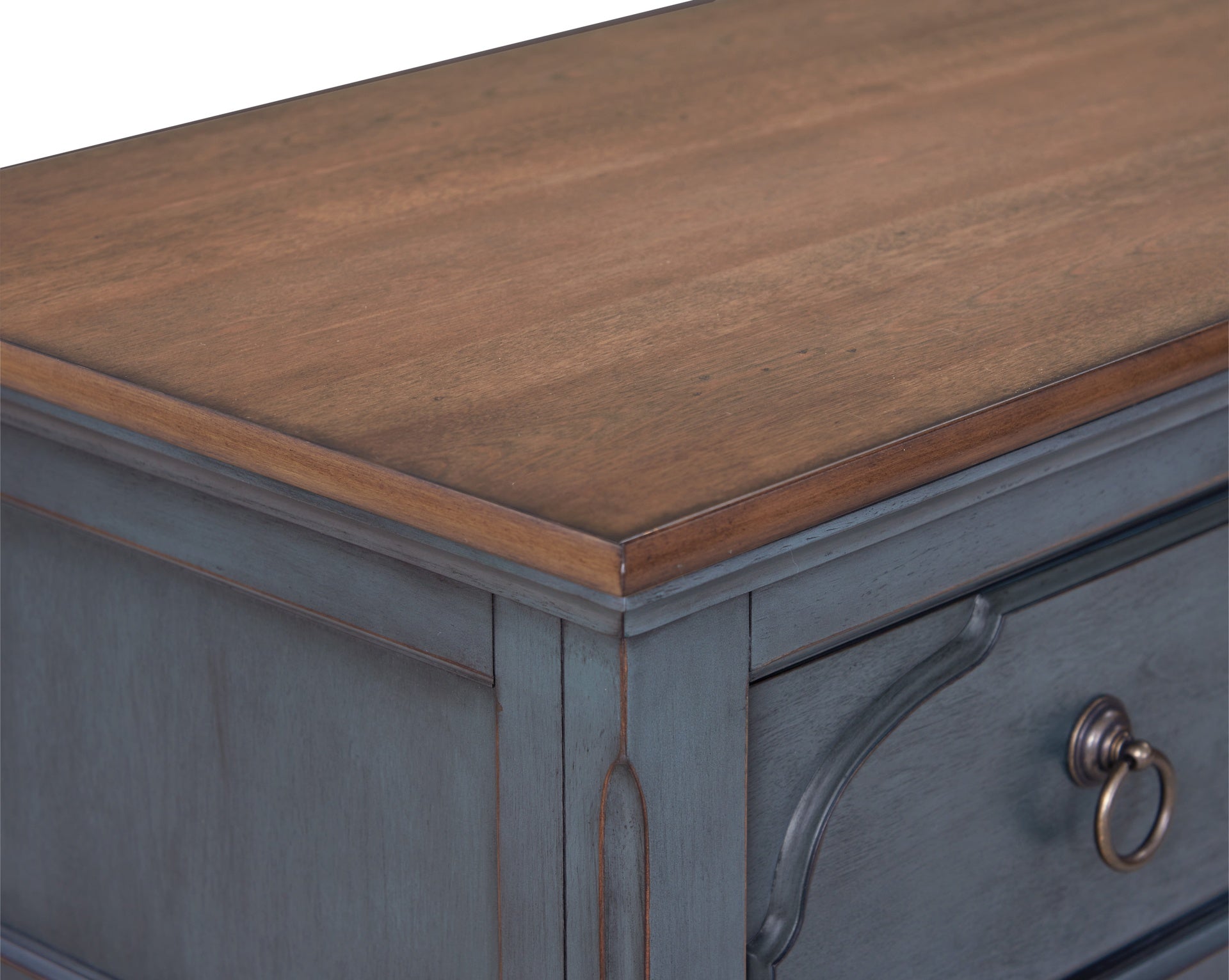 5-Drawer Chest, No Assembly Required, Corduroy Blue Finish