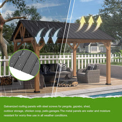 20PCS Metal Roofing Panels, Corrugated Galvanized Roof Panels, Waterproof Metal Siding Panels with 120 Pcs Steel Screws for Pergola, Gazebo, Shed, Garages, Stables and Mobile Homes (Grey)