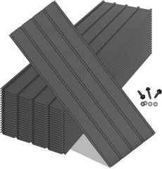 20PCS Metal Roofing Panels, Corrugated Galvanized Roof Panels, Waterproof Metal Siding Panels with 120 Pcs Steel Screws for Pergola, Gazebo, Shed, Garages, Stables and Mobile Homes (Grey)