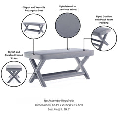 Accent Bench in Gray