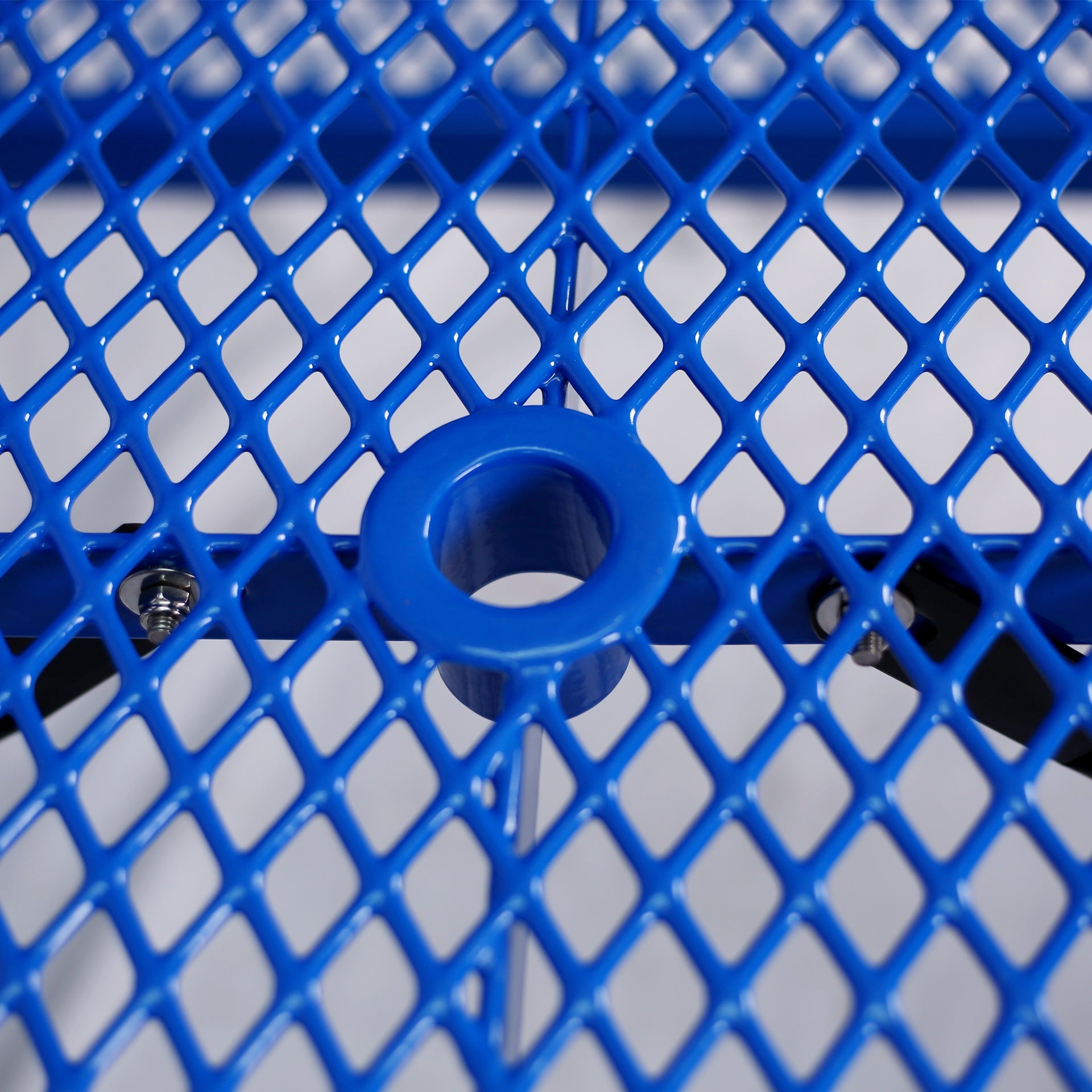6 ft. Rectangular Outdoor Steel Picnic Table ,BLUE,with umbrella pole