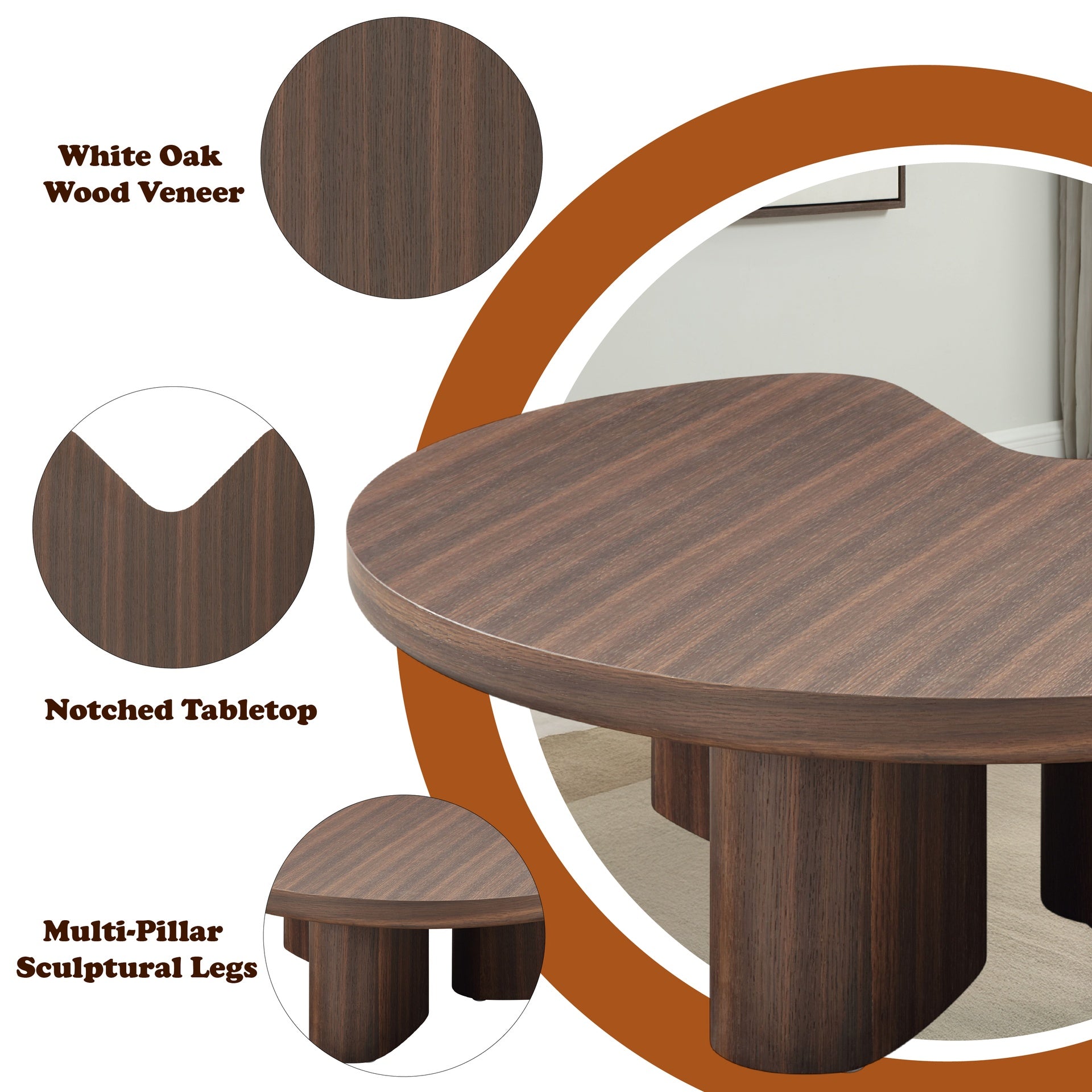 Yoab Smoked Oak Coffee Table