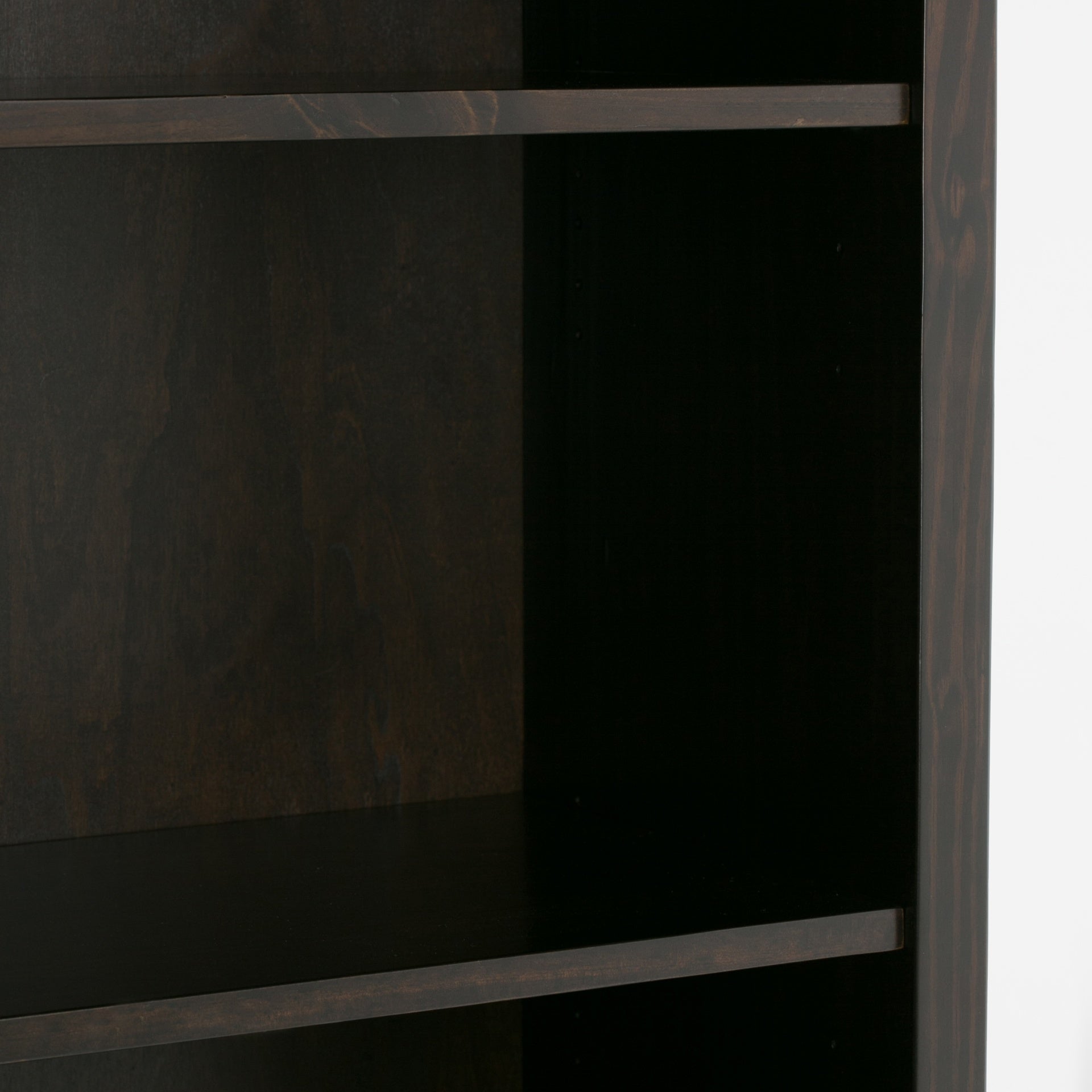 Amherst 30 inch Solid Wood 5 Shelf Bookcase in Hickory Brown