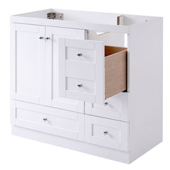[Cabinet Only] 36" White Bathroom Vanity(Sink not included)