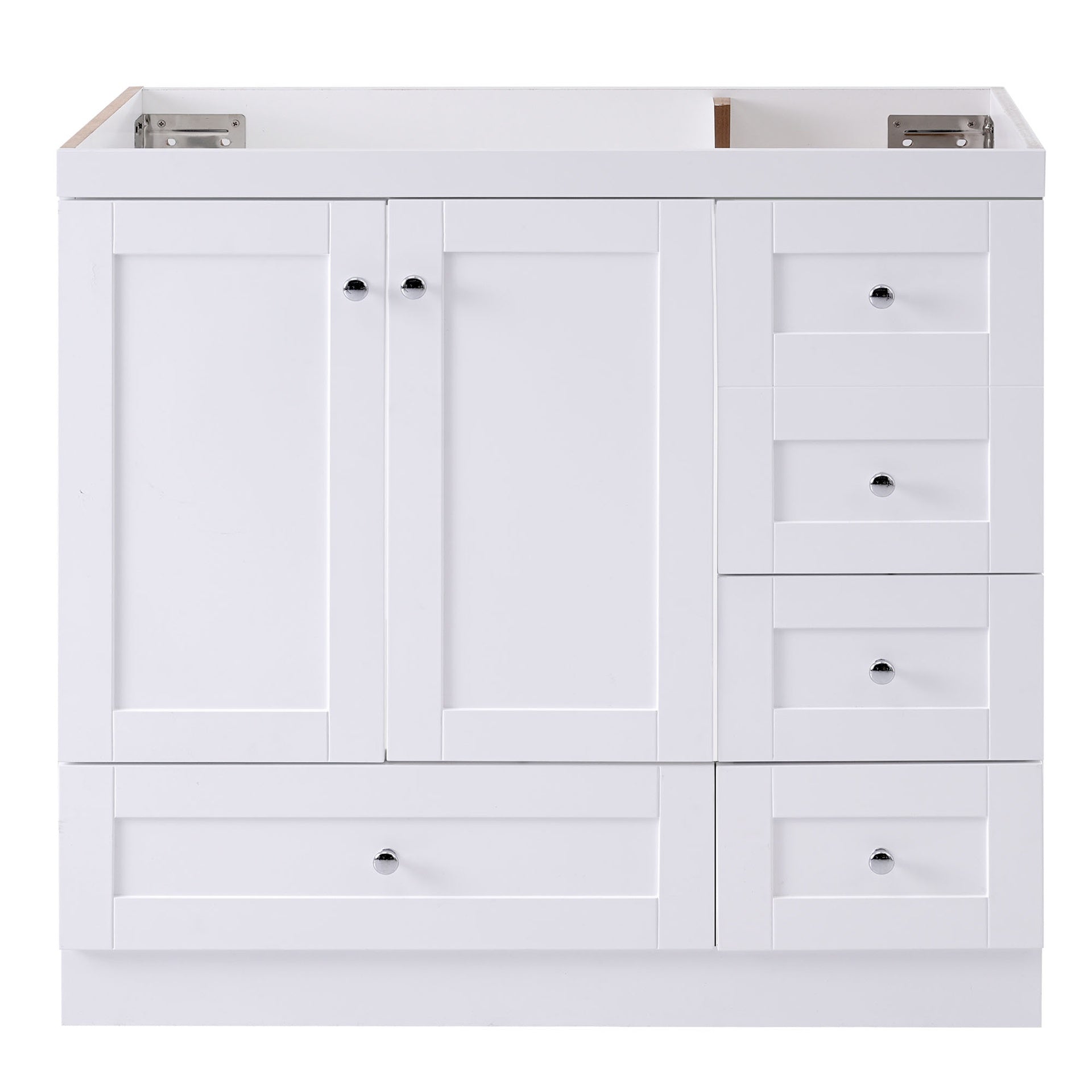 [Cabinet Only] 36" White Bathroom Vanity(Sink not included)