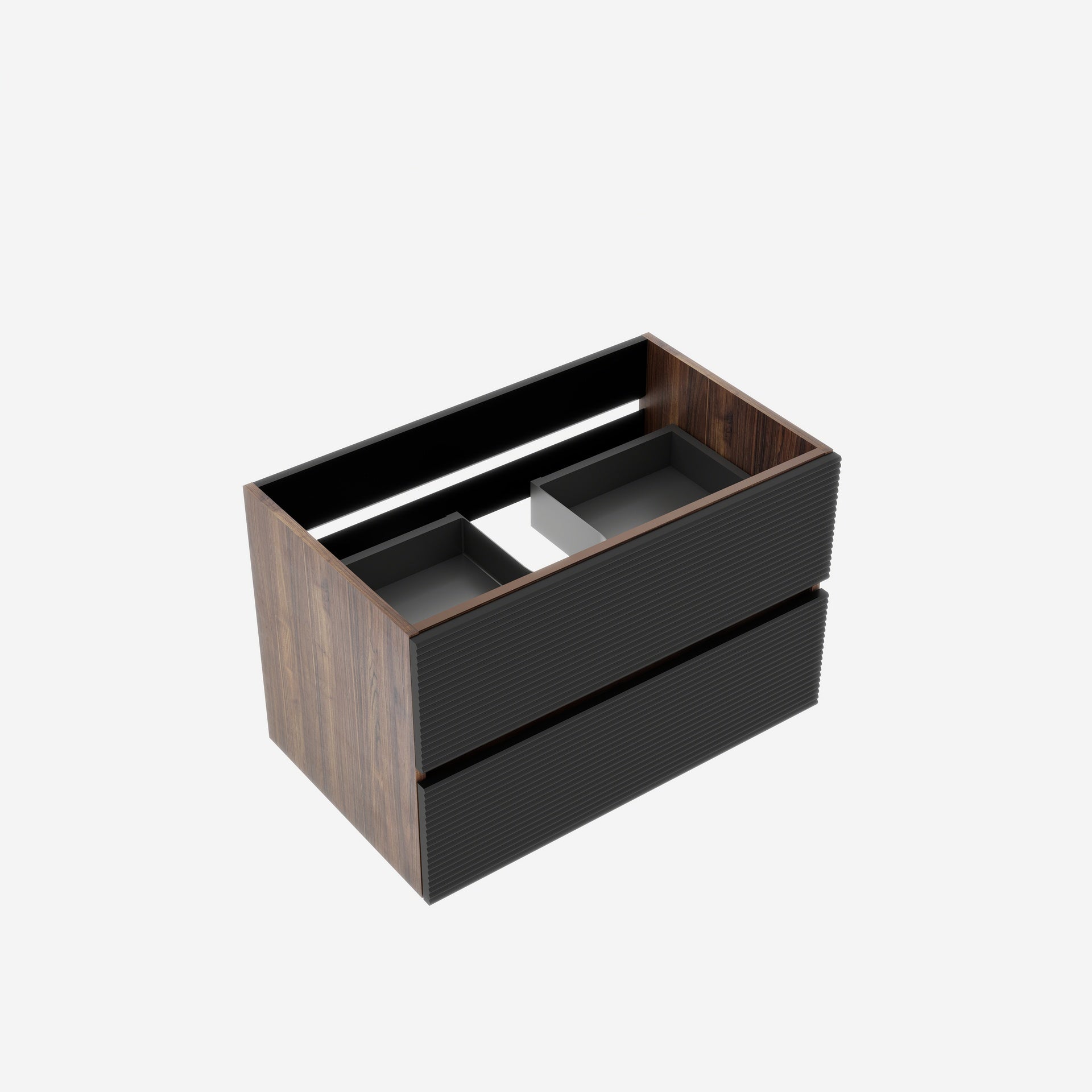 Grace 30' Bathroom Vanity with double Soft Black Drawers without , Wall Mounted Floating Bathroom Vanity for Modern Bathroom, KD