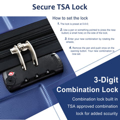 Hardshell ABS Luggage Sets 2 Piece Suitcase Set Expandable with TSA Lock Spinner Wheels for Men Women