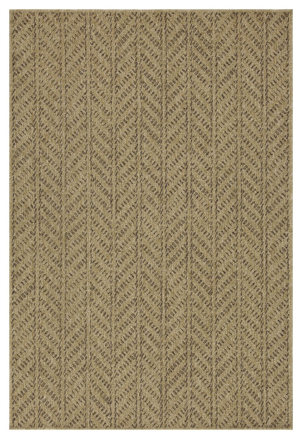 Earth GC_NTL1013 Jute/Mocha 5 ft. 3 in. x 7 ft. 3 in. Indoor/Outdoor Area Rug