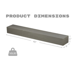 48'' Fireplace Mantel Fir Wood Wall-Mounted & Floating Shelf for Home Decor with Flat Surface