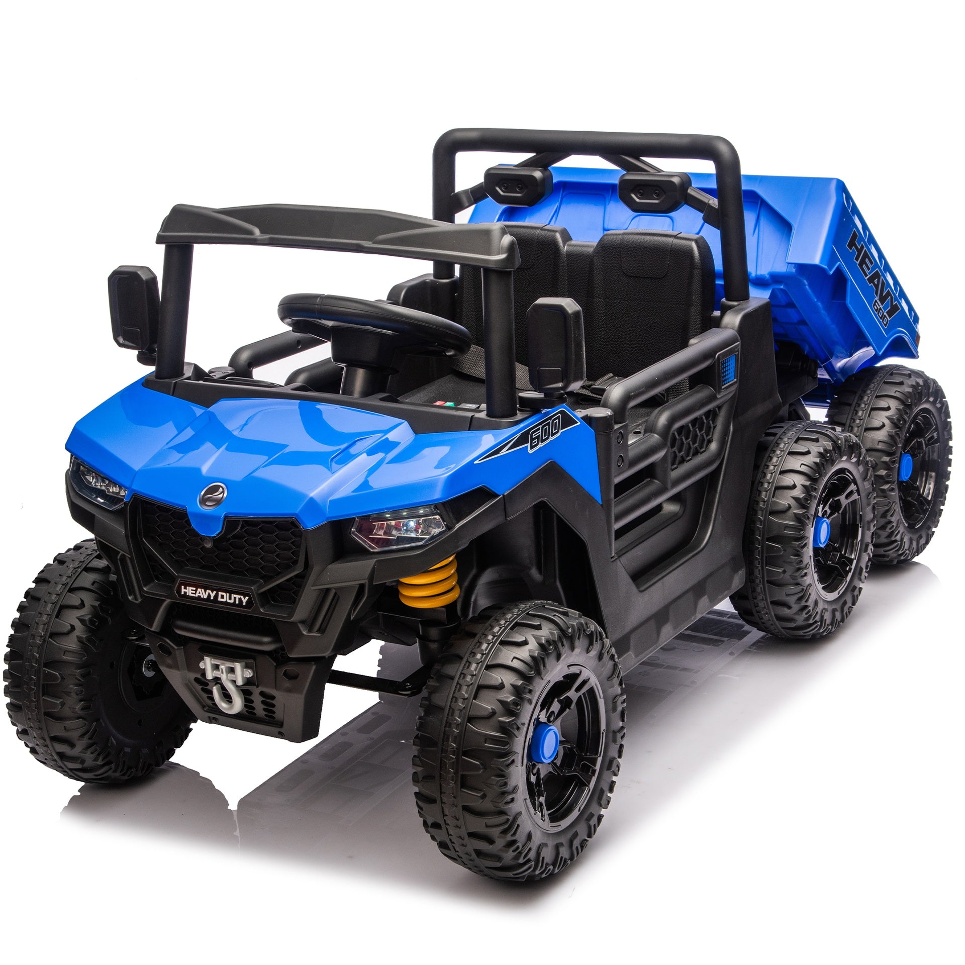 24V 400W Kids Ride On Six-wheel Electric Dump Truck W/ PC 2.4G, 4WD Super Performance,Six-wheel Suspension, Bluetooth &Early Education with Music and Storie,Speeds 1.86-3.11 MPH for Kids Aged 3-5