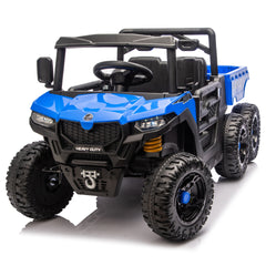 24V 400W Kids Ride On Six-wheel Electric Dump Truck W/ PC 2.4G, 4WD Super Performance,Six-wheel Suspension, Bluetooth &Early Education with Music and Storie,Speeds 1.86-3.11 MPH for Kids Aged 3-5
