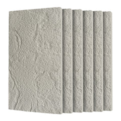 3D Faux Stone Wall Panels, 6 PCS PU Wainscoting Panel for Interior Wall Decor, Flame-resistant & Lightweight & Waterproof, for TV Wall, Office, Living Room, 47.24" × 23.62"(Stone skin)(Cement Grey)