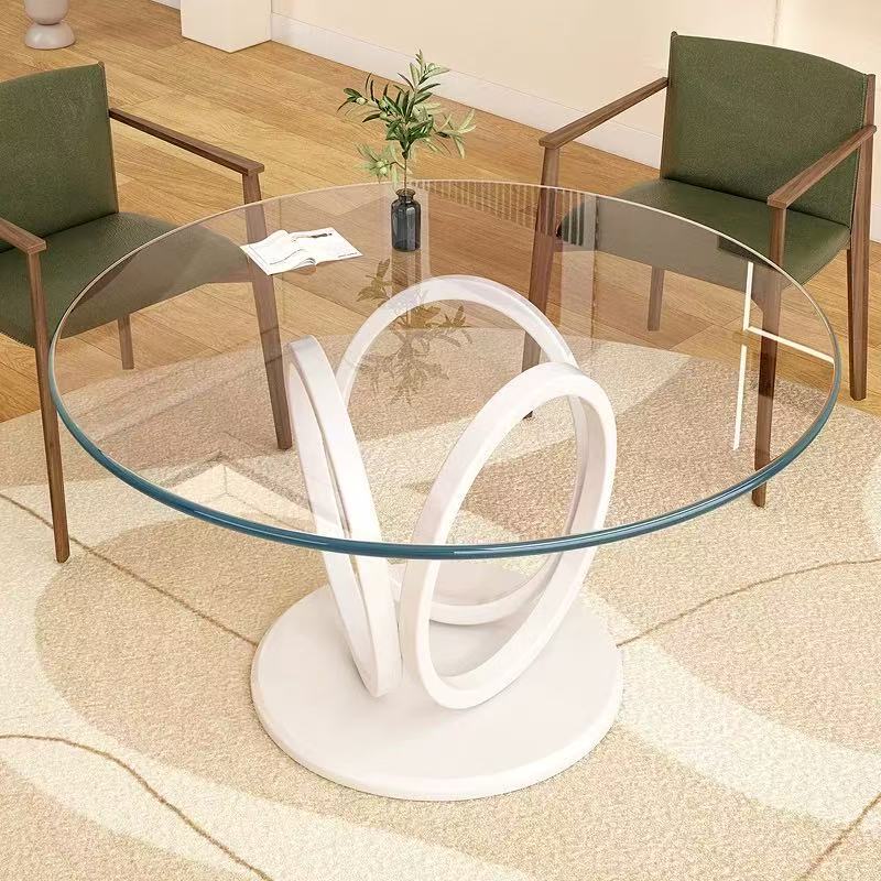 Tempered Glass Top 23.6 INCH Round Glass Table Top 3/10 INCH Thickness