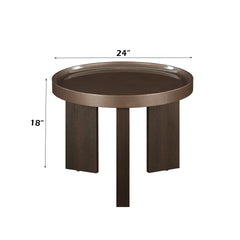 Lakita Dark Blond High Gloss & Smoked Oak End Table