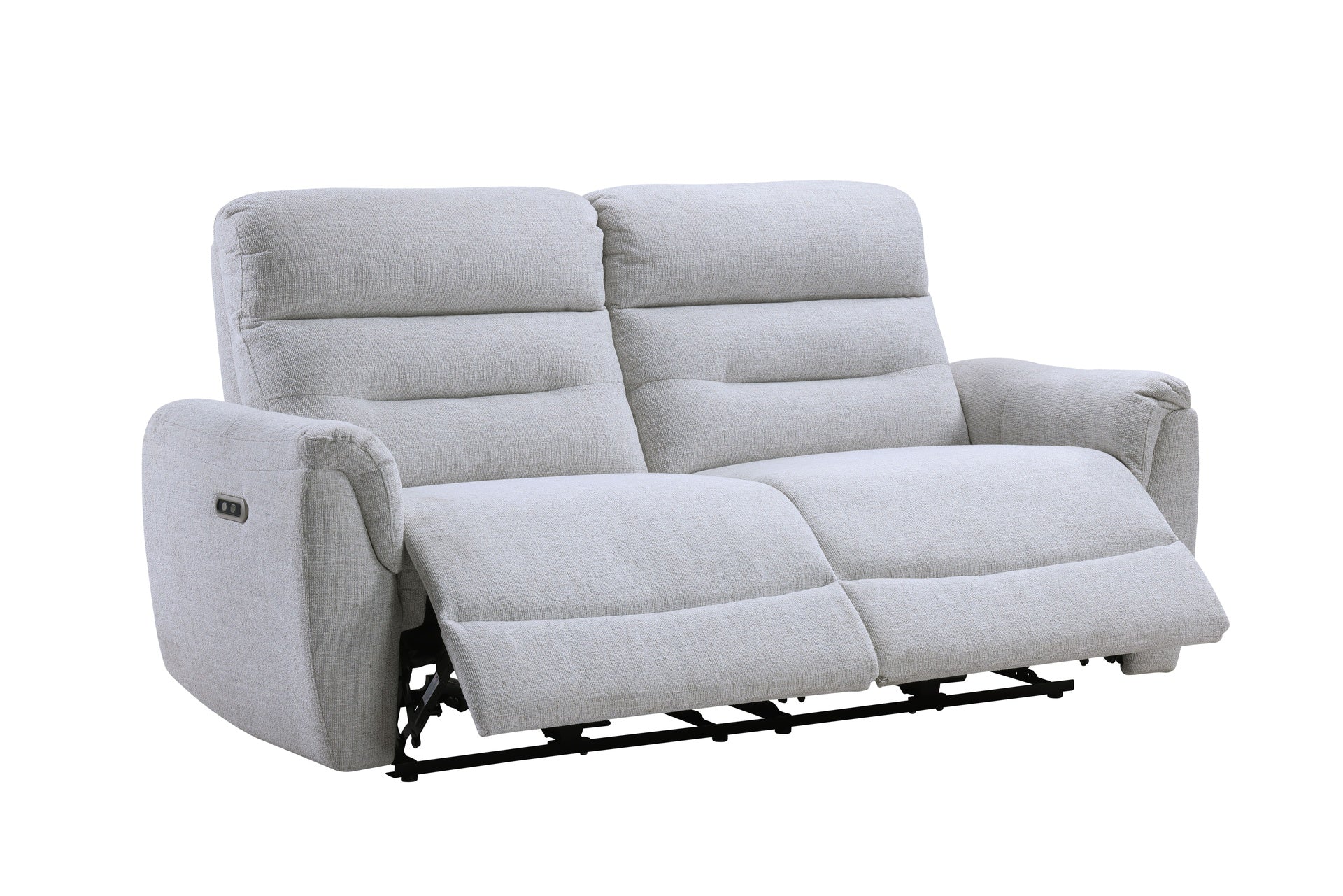 Eastre Gray Chenille Power Motion Sofa w/USB Port