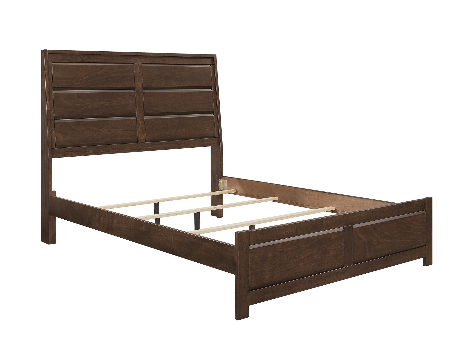 Espresso Finish Contemporary Design Queen Bed Wooden Bedroom Furniture 1pc