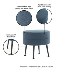 Accent Ottoman in Blue