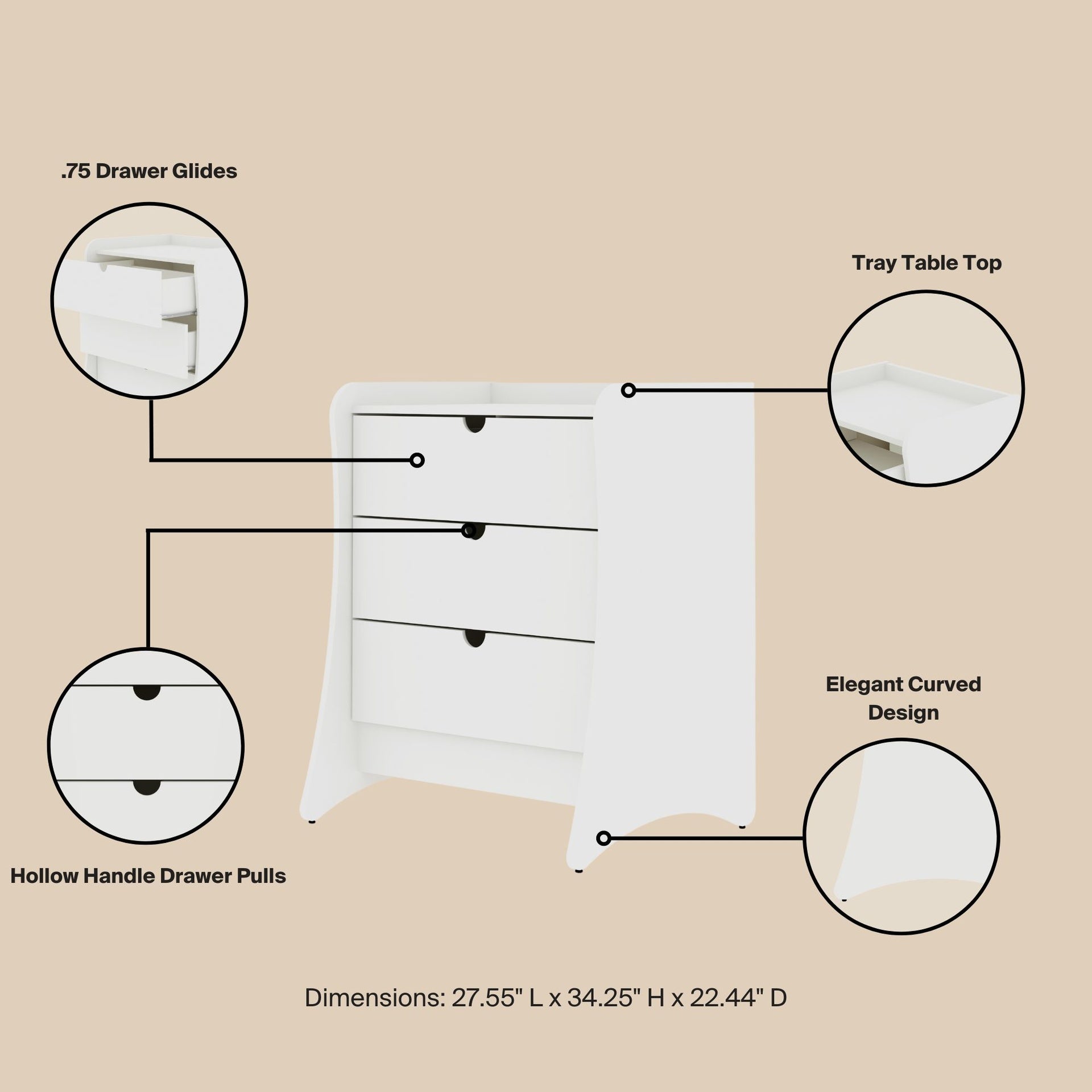 Nightstand in White
