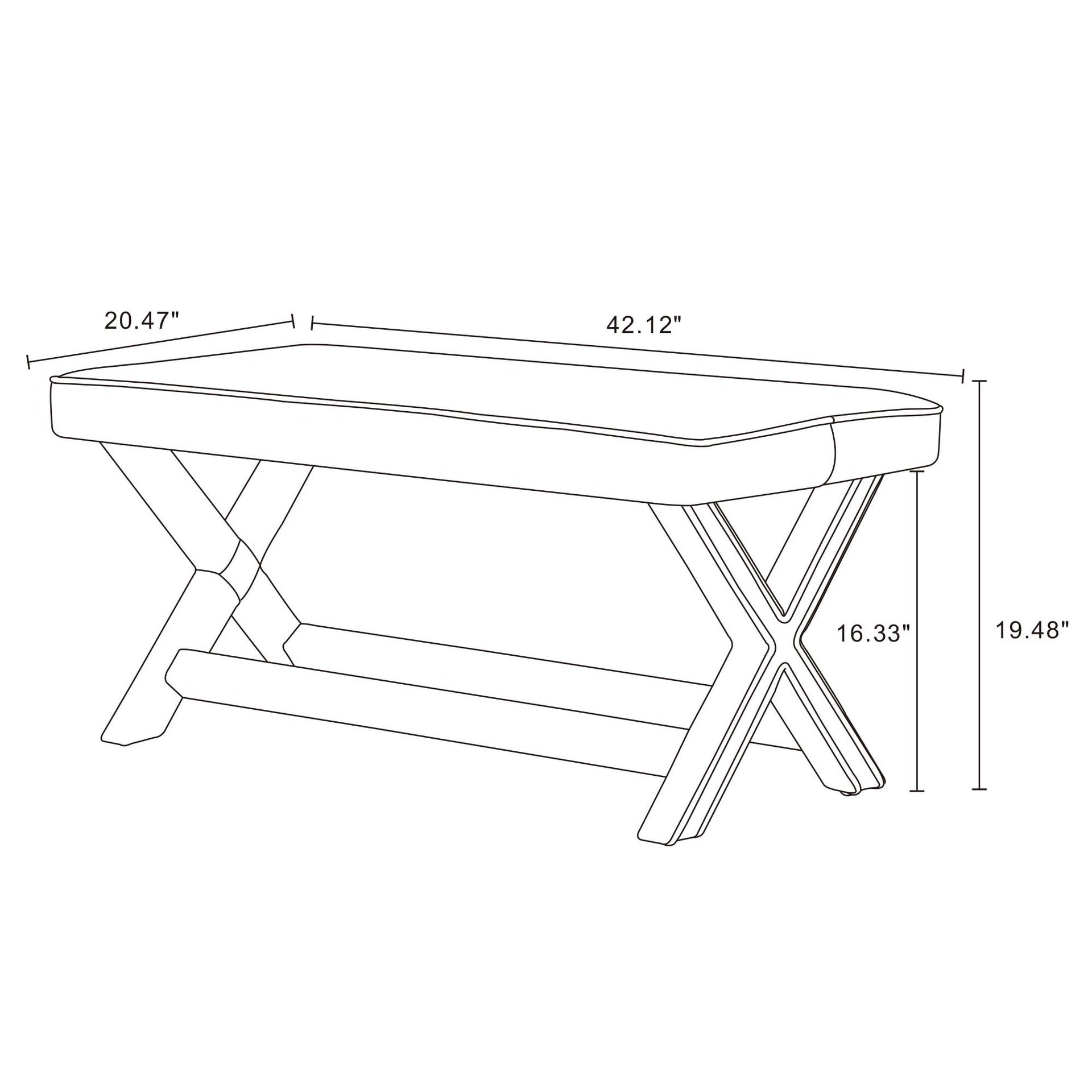 Accent Bench in Blue