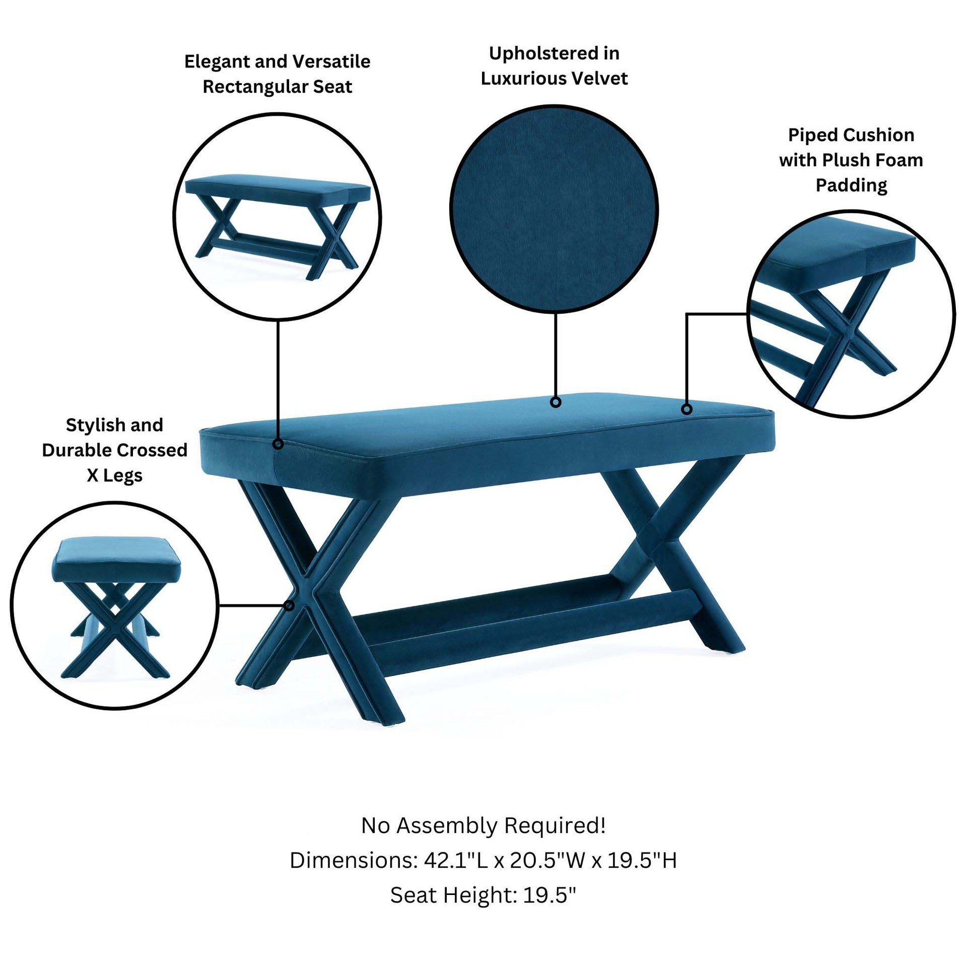 Accent Bench in Blue