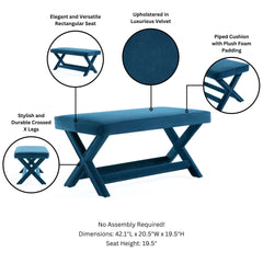 Accent Bench in Blue