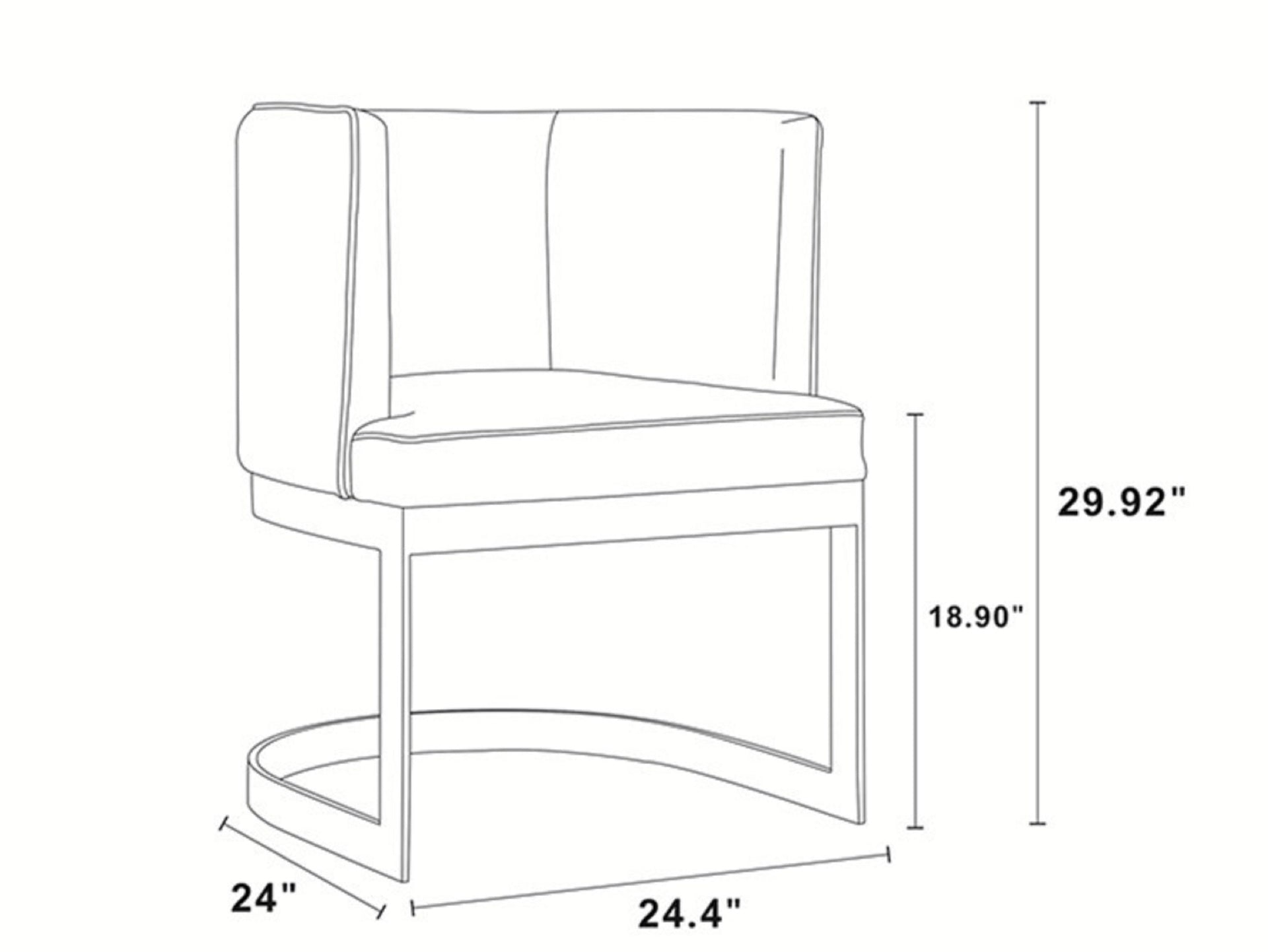 Dining Chair in Blush