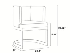 Dining Chair in Blush