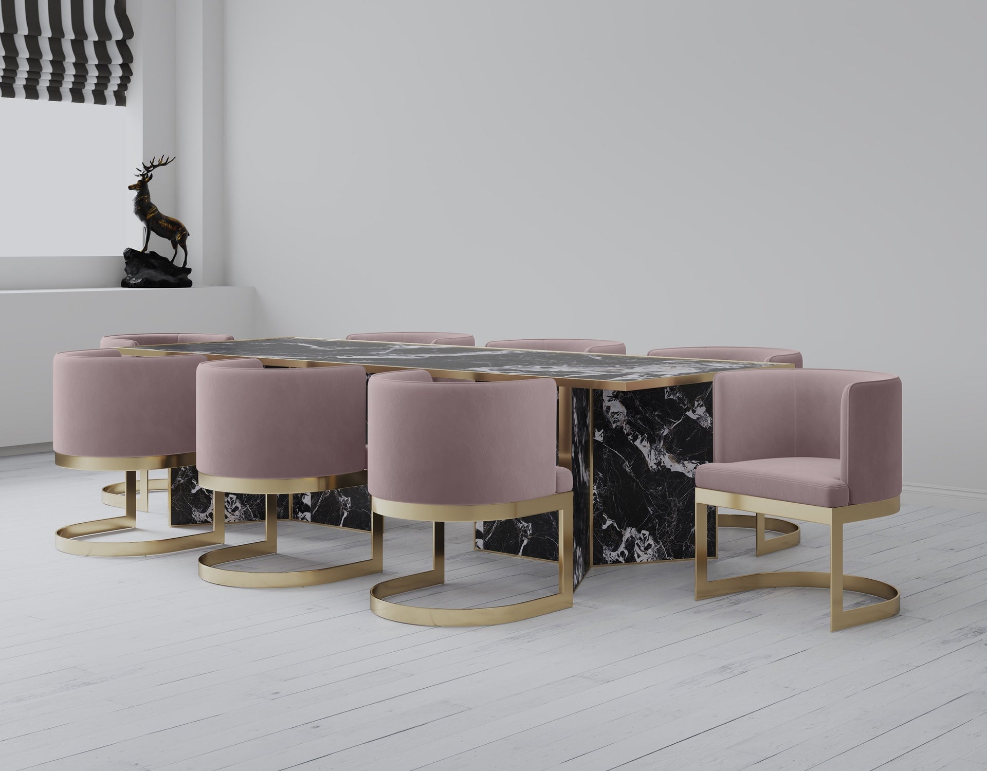 Dining Chair in Blush