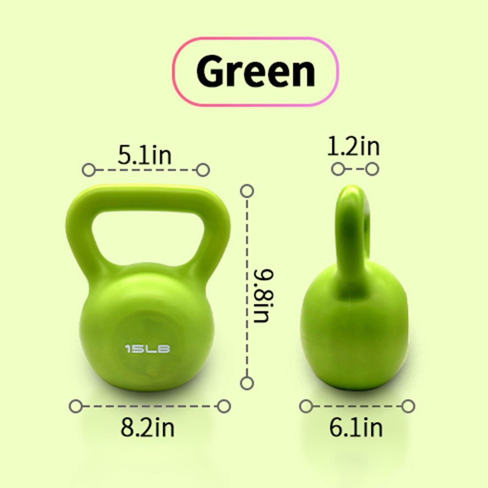 15lbs Kettlebell Set, Strength Training Kettlebells Weight Set for Women, Vinyl Coated Kettle Bell for Home Gym Workout Weight Lifting Equipment, Comfortable Grip Wide Handle Weights