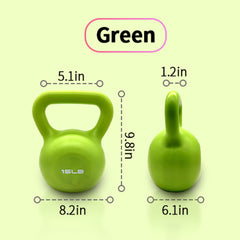 15lbs Kettlebell Set, Strength Training Kettlebells Weight Set for Women, Vinyl Coated Kettle Bell for Home Gym Workout Weight Lifting Equipment, Comfortable Grip Wide Handle Weights