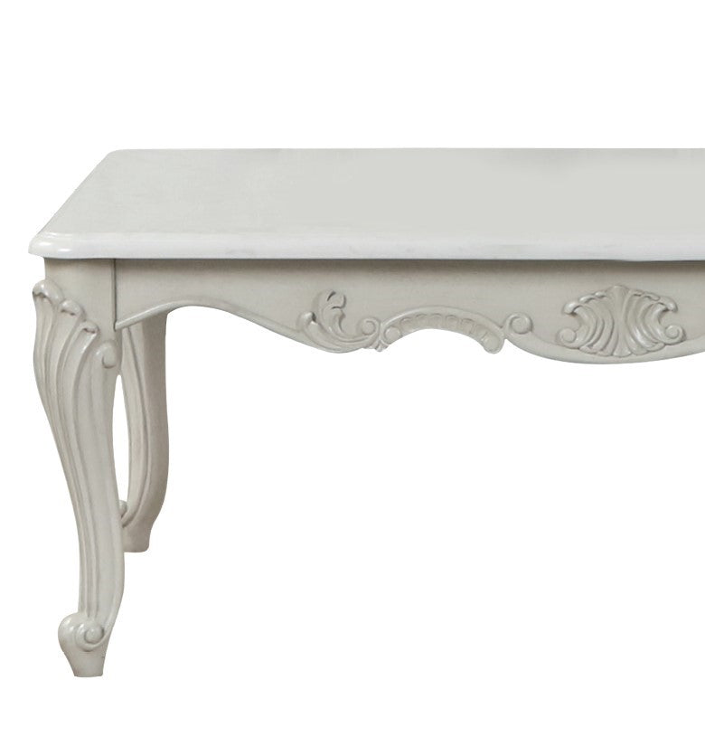 Tuscan Traditional Style Coffee Table made with wood in Silver