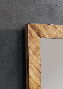Mirror, No Assembly Required, Chestnut Finish