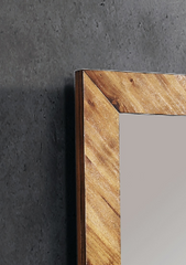 Mirror, No Assembly Required, Chestnut Finish